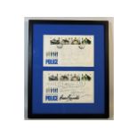 Two framed Police first day covers including signa