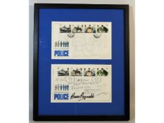 Two framed Police first day covers including signa