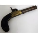 A Liverside Gainsbro percussion pistol, 6.5in long