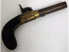 A Liverside Gainsbro percussion pistol, 6.5in long