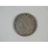 A George II LIMA silver 1746 half crown, 14.9g, dr