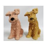 Two large Sylvac fireside terrier dogs 1380 patter