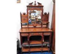 A decorative c.1900 mahogany chiffonier with mirro