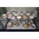 A quantity of mostly 19thC. pink lustreware cups &