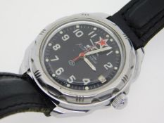 A Soviet Russian Komandirskie wristwatch with tank