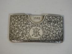 A Chester silver card case by Cornelius Desormeaux
