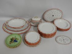 A 19thC. Victorian part dinner service, 31 pieces,