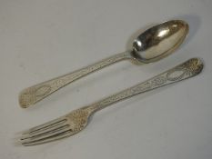 An 1880 London silver christening set by Walter &