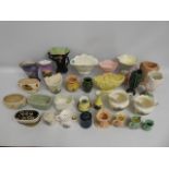 A quantity of Sylvac pottery items including vases