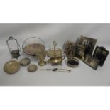 A quantity of mostly silver plated ware including