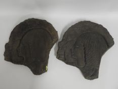 A pair of cast reproduction Egyptian relics, 13in