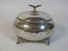 A 19thC. Austrian silver footed bowl & cover with