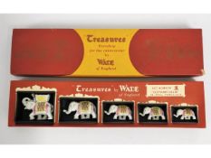 A boxed Wade porcelain Elephant Chain set