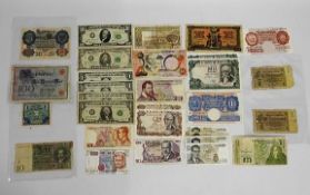 A quantity of mixed bank note including pound & do