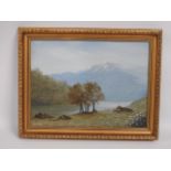 A gilt framed oil of landscape signed B. J. Philip