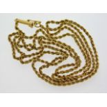 A 14ct gold chain, 24in long, 6.3g