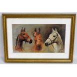 A framed Sue Crawford equine print featuring horse