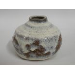 A Japanese stoneware pot, indistinctly signed, 3.5