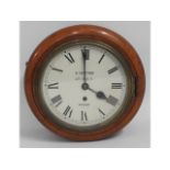 A small mahogany cased fusee wall clock by K. Dott