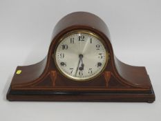 An Edwardian mantle clock, 9.5in tall