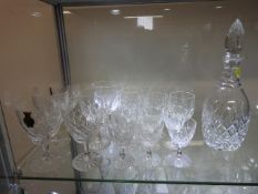 A 19 piece Webb Corbett cut glass decanter & glass