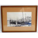 A framed Peter Knox print titled The Quayside