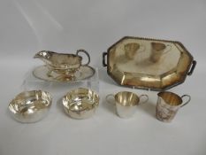 A small quantity of silver plated ware