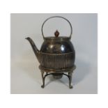 An 1881 London silver spirit kettle by Charles Stu