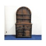 A small Jaycee oak cottage dresser, 38in wide x 17