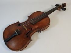 A German violin labelled Jacobus Stainer in Absam prope Oenipontum, dated 1765, one piece back, one