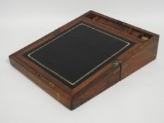 A 19thC. walnut writing slope, 15.5in wide