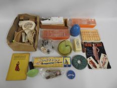 A quantity of sewing ephemera & related bakelite i