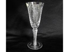 A Spanish armada 1588-1988 Francis Drake commemorative glass, 8.75in high