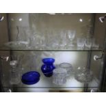 Thirty seven pieces of mostly cut glass wares incl
