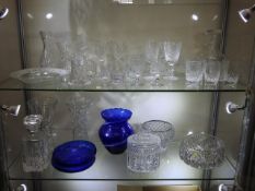 Thirty seven pieces of mostly cut glass wares incl