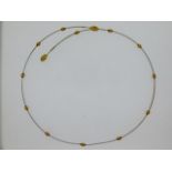 A white & yellow metal choker, electronically tests as 9ct gold, 4.2g