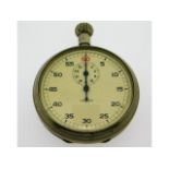 A military issued Lemania stop watch, glass loose,