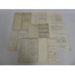 Eight early 20thC. indentures