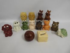 A collection of Sylvac novelty moneyboxes includin