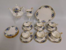 Twenty one pieces of Royal Albert "Moonlight Rose" tea ware, teapot & cream jug are first quality, t