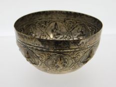 An Indian silver tea bowl, 38.7g, 36mm high