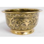 A bronze censer with chased decor, 6.75in wide x 4