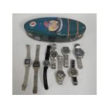 A quantity of mixed wristwatches including digital