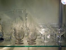 Six early 19thC. Georgian glass custard cups, one