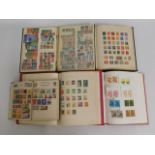Five stamp albums, four world & one UK plus one un