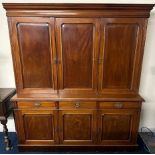 An early 19thC. mahogany housekeepers cupboard, 84