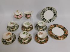 Twenty pieces of Royal Albert floral porcelain tea