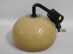 A 1970's pull down retro lamp, 13in diameter