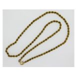 A 9ct gold rope chain, 18in long, 3.7g