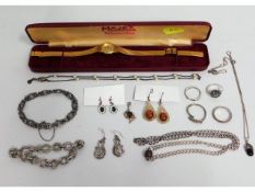 A quantity of mixed costume jewellery including si